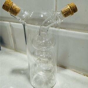 Unique Balsamic Vinegar and Olive oil glass